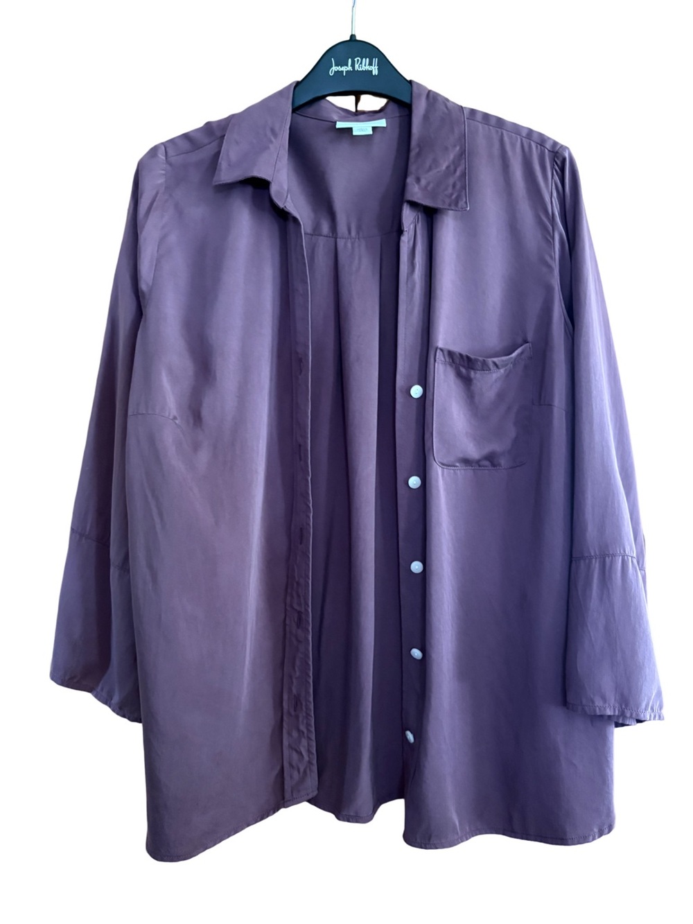 J.Jill Purple v-neck button down bell sleeve blouse top Small Petite